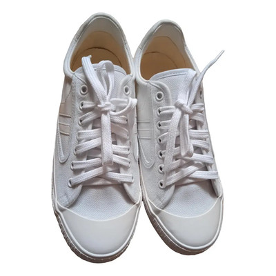 Céline Leinen Sneakers Plimsole Weiß Optical White Gr. 38. *NEU* Ungetragen