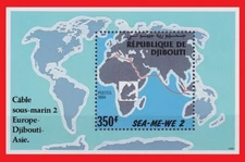 DJIBOUTI 2006 SHEET Scott 737a Michel BLOCK BL 149 SUBMARINE CABLE SEA ME WE MNH