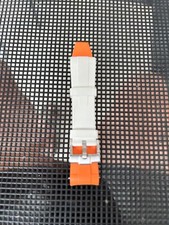 21mm WHITE/ORANGE Vulcanized Caoutchouc rubber Strap Rolex Explorer II