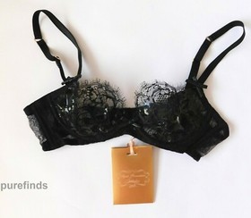 AGENT PROVOCATEUR SOIREE DEZIREE BRA 32D & BRIEF AP3 LATEX LOOK NWT RRP &pound;890