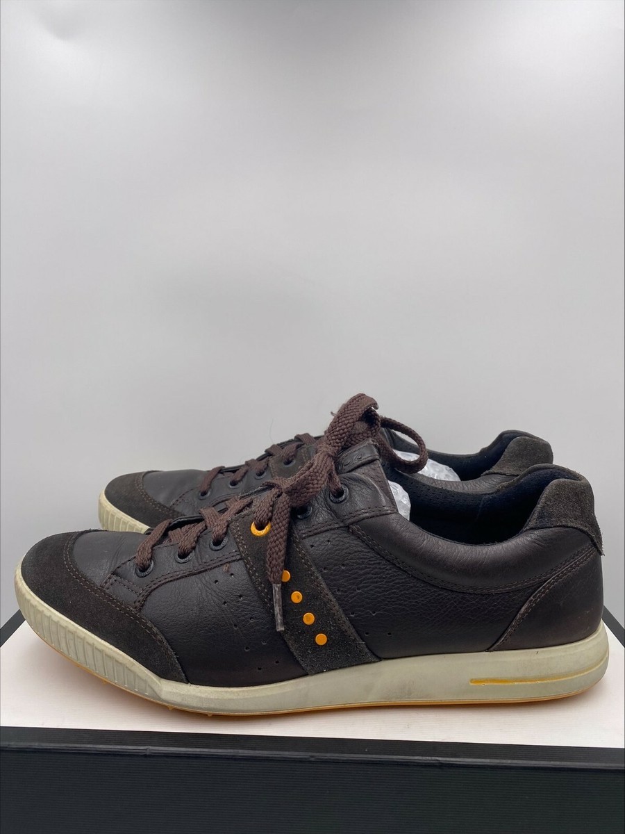 Ecco Biom Hydromax Street Golf Shoes Brown Leather Sneaker 