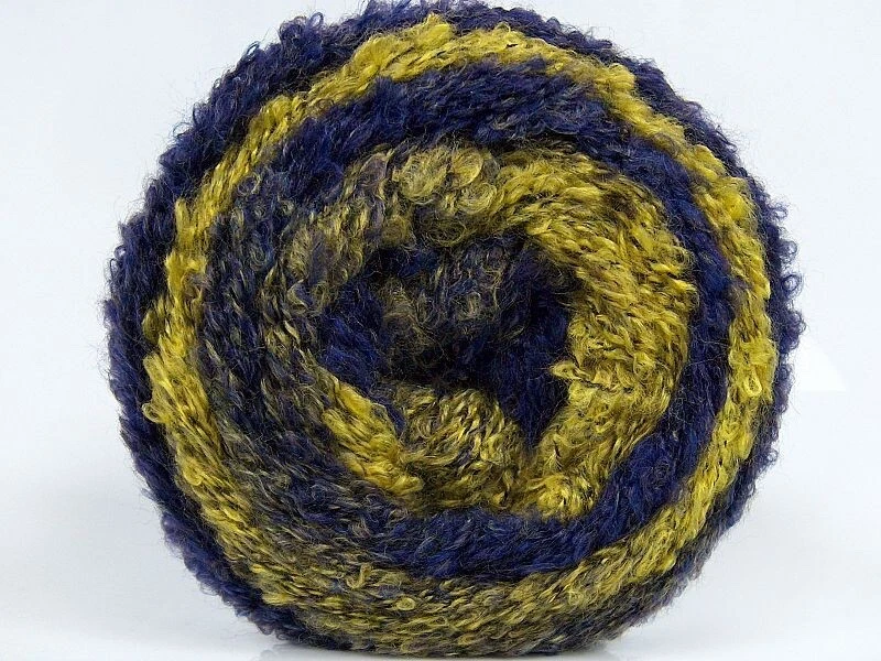 Boucle Fun Cake Yarn 77243 Ice Yarns Purple Green Mohair Bl CenterPull 150g 328y - Image 2 of 4