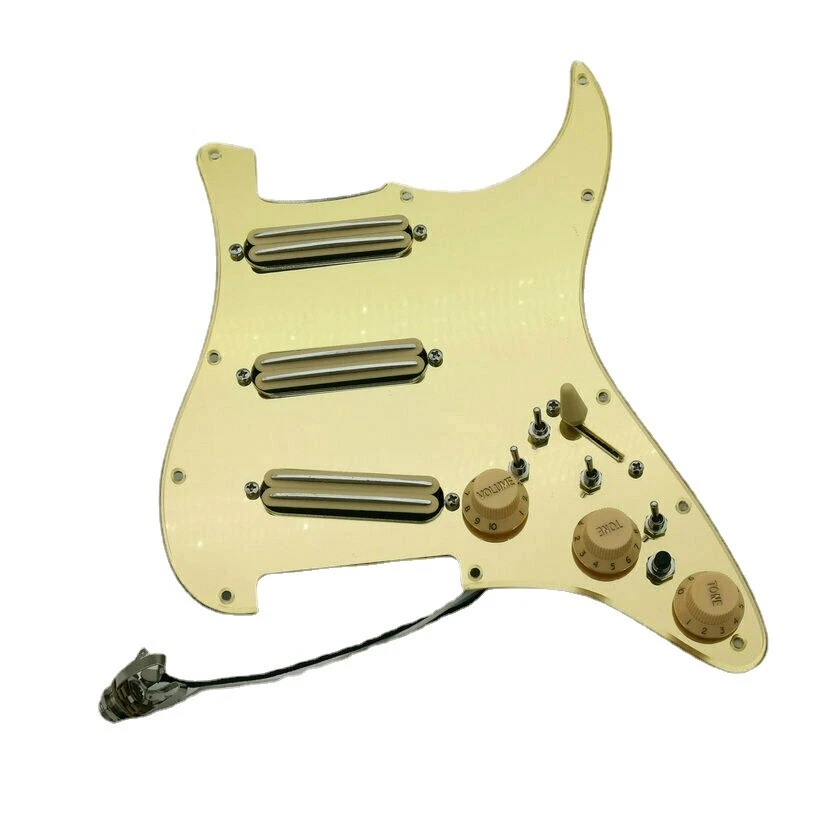 Loaded Strat Mirror Pickguard Mini Humbucker Push Pull Switch for Fender Guitar