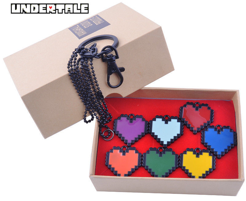 Game Undertale Frisk LOVE Collana Portachiavi Set 7 Cuori - Foto 9