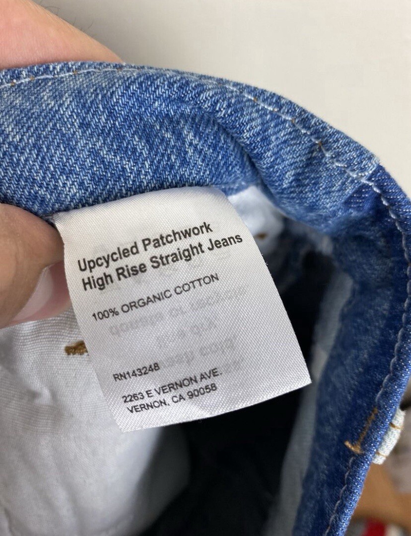 Reformation Jeans Upcycled Patchwork High Rise St… - image 6