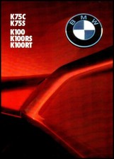 BMW Motorrad K 75 C, K 75 S, K 100, K 100 RS, K 100 RT Prospekt 1985, 28 Seiten
