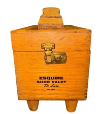 Shoe Valet Esquire de Luxe Vintage With Vintage KIWI Tins Plus 1 Brush