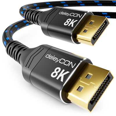 1m DisplayPort Kabel 1.4 DP Kabel 8K@60Hz 4K@165Hz UHD WQHD HDR Monitor Beamer