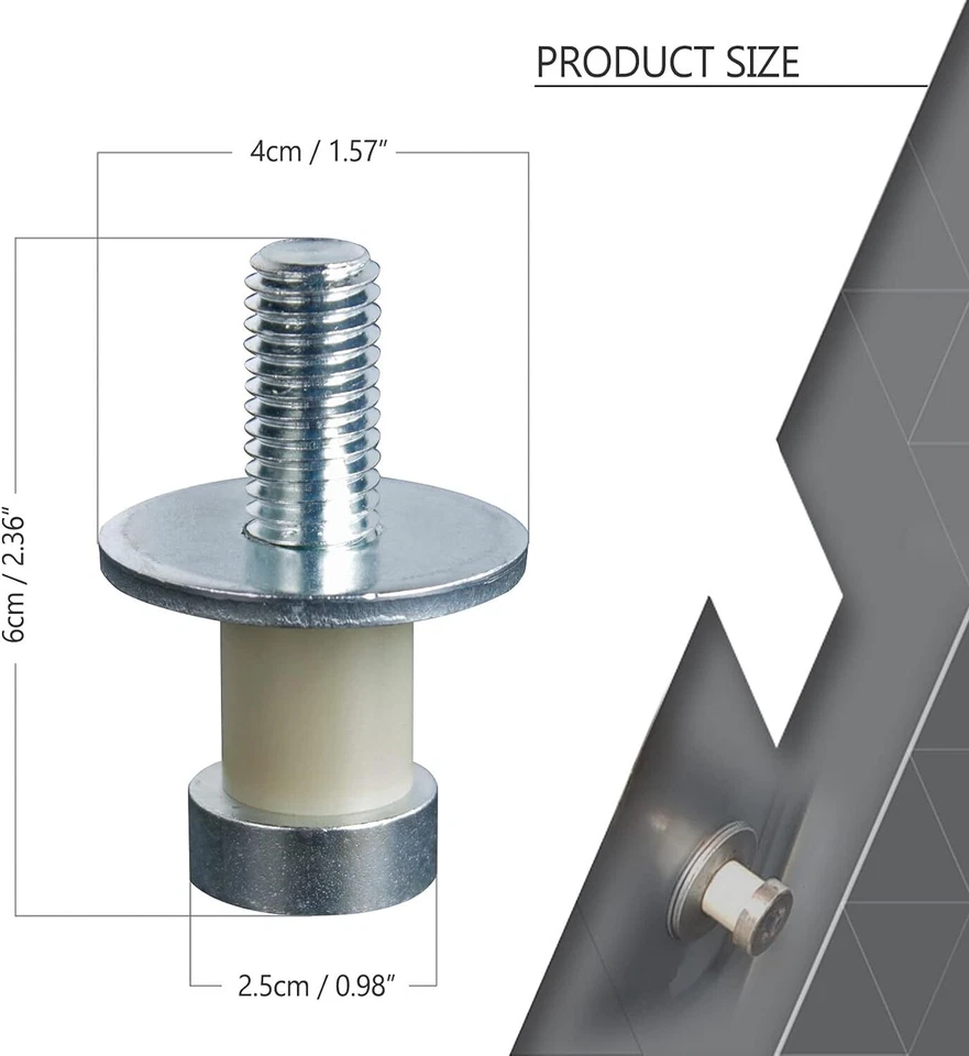 Pair Door Latch Lock Striker Bolts #9601750 For Chevy GMC Truck Blazer 71-87 NEW - Image 3 of 4