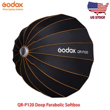 US Godox QR-P120 120cm Quick Setup Deep Parabolic Softbox For Bowens Mount Flash