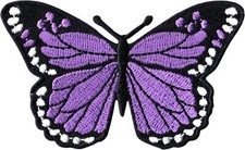 Patch - Purple Monarch Butterfly Pretty Hippie Garden Wings Insect Iron On 9953