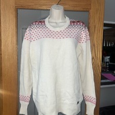 Vtg Helly Hansen Size L Wool Blend Knit Ski S...