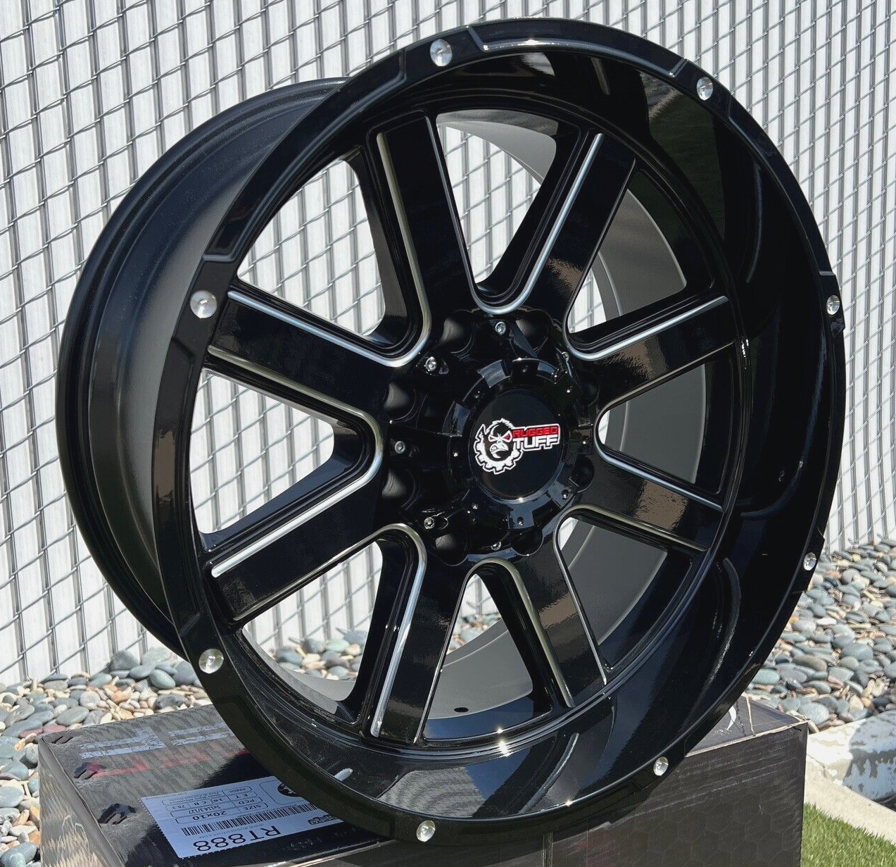 20 Inch Set of 4 Wheels Rims 20x10 8x170 -18 Offset Black Fits Ford ...