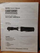 Sears Craftsman Owners Manual 3/8" Drive Ratchet  Wrench Model No. 875.199190