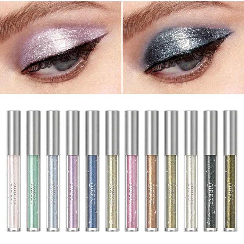 12 colors Eyeshadow Liquid Glitter Eyeliner Shimmer Makeup Cosmetics