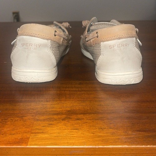 Sperry ladies TopSider Boat shoe. Size 6M. Linen/Oat. - Picture 3 of 10