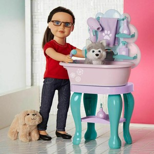 american girl pet grooming set