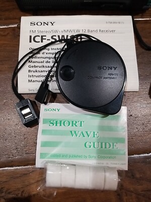 Sony ICF-SW10 FM Stereo/SW 1-9/MW/LW 12 Band Receiver w/ AN-71