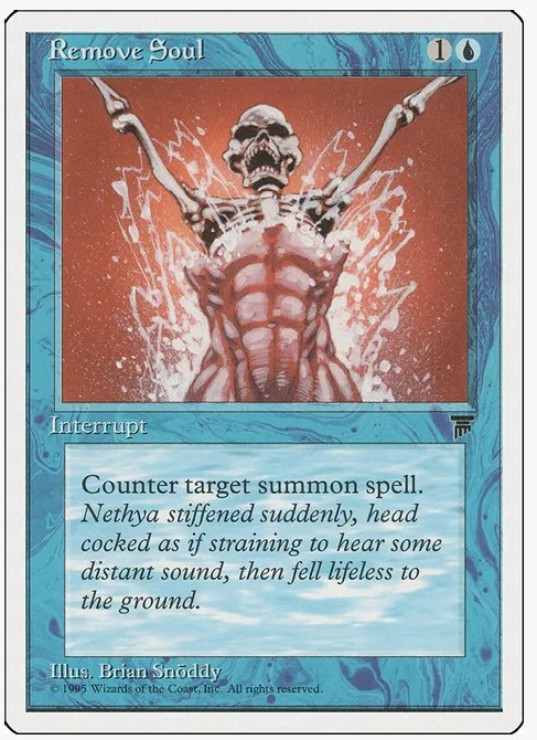 Remove Soul, Chronicles, 1995 Vintage Magic the Gathering (x4) PLAYSET (CHR)