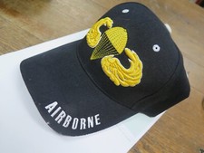 USA BLACK AIRBORNE HAT BALL CAP HAT CHOICE CAP USA BRAND Adjustable