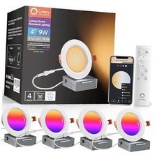 Smart Recessed Lighting 4 Inch, Canless WiFi Led Recessed Lights 4Inch-4Pack