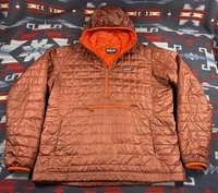 Patagonia Nano Puff Bivy Hoody Pullover Jacket Coat Hooded Burnt Orange Men’s XL