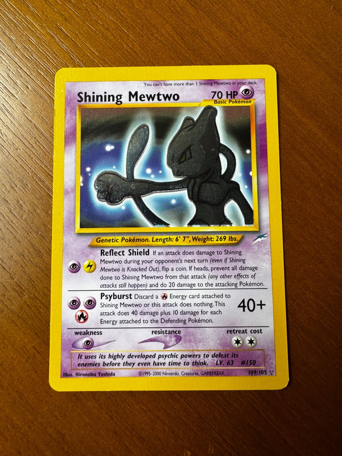 Shining Mewtwo 109/105 Neo Destiny Holo