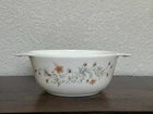 Vintage Pyrex England Emily Spring Garden Flowers Dish 8”