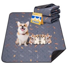 2 PCS 36x48 Inch Extra Large Reusable Dog Washable Pee Pads Floor Whelping