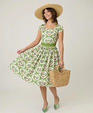 MAGNOLIA PLACE STRAWBERRY WALLPAPER ANNA SWING DRESS NEW REG PLUS SIZES