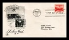 DR JIM STAMPS US COVER AIR MAIL 5C FIRST DAY ISSUE SCOTT C33 ARTCRAFT
