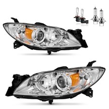 Pair Headlights For 2004 2005 2006 2007 2008 2009 Mazda 3 Sedan 4dr Wbulbs Pair Headlights For 2004 2005 2006 2007 2008 2009 Mazda 3 Sedan 4dr Wbulbs