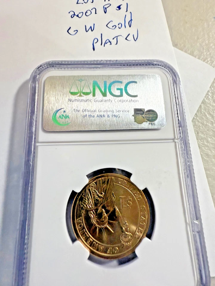 George Washington 2007 P Dollar Gold Coin First President Rare NGC Lot#1195 - Image 3 of 4