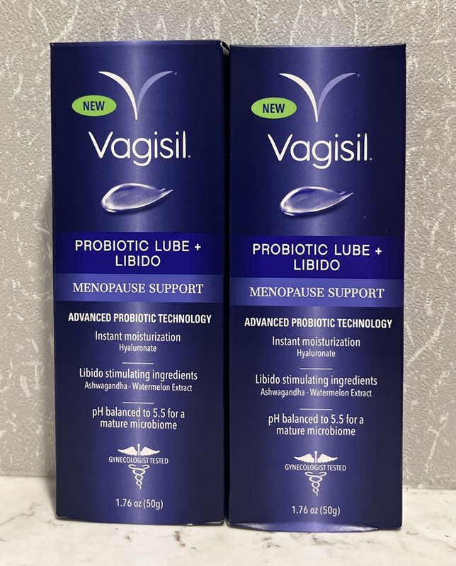 VAGISIL (Lot of 2) Probiotic Lube + Libido Menopause Support FREE SHIPPING!