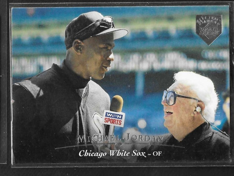 1995 95 UD Upper Deck Electric Diamond Silver MICHAEL JORDAN #200 Harry Caray