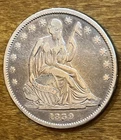 1839 50C Seated Liberty 1/2 Dollar Key FIRST YEAR Early U.S. Silver Type Coin