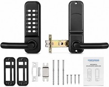 Mechanical Keyless Entry Door Lock   Combination Keypad Deadbolt, Auto Locking
