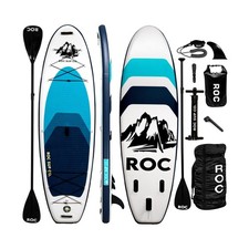 Roc Inflatable Stand Up Paddle Board 10' 6" with Premium SUP Paddle Board Acc...