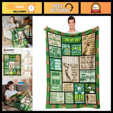 Cozy Golf-Themed Throw Blanket 50"x60" - Perfect Gift for Golf Lovers & Players
