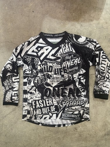 O’Neal Element Series motocross Racing Jersey Size Youth Small Black White
