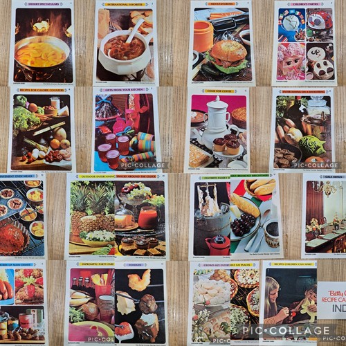 Betty Crocker Recipe Card Library Replacements 1971 Sections A-X and Index