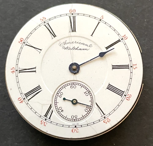Antique 1892 Waltham Model 1890 K Pocket Watch Movement Running Ticks 6s 15j USA