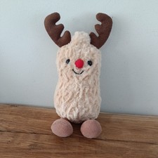 Jellycat Small Christmas Reindeer Peanut Excellent Condition 