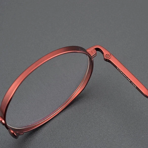 Gafas de lectura japonesas hombres mujeres lectores retro titanio puro marcos de gafas Foto 4 de 4