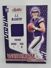 2024 Panini Absolute - War Room Materials J.J. McCarthy  WRM-JMY /199 MEM (RC) 