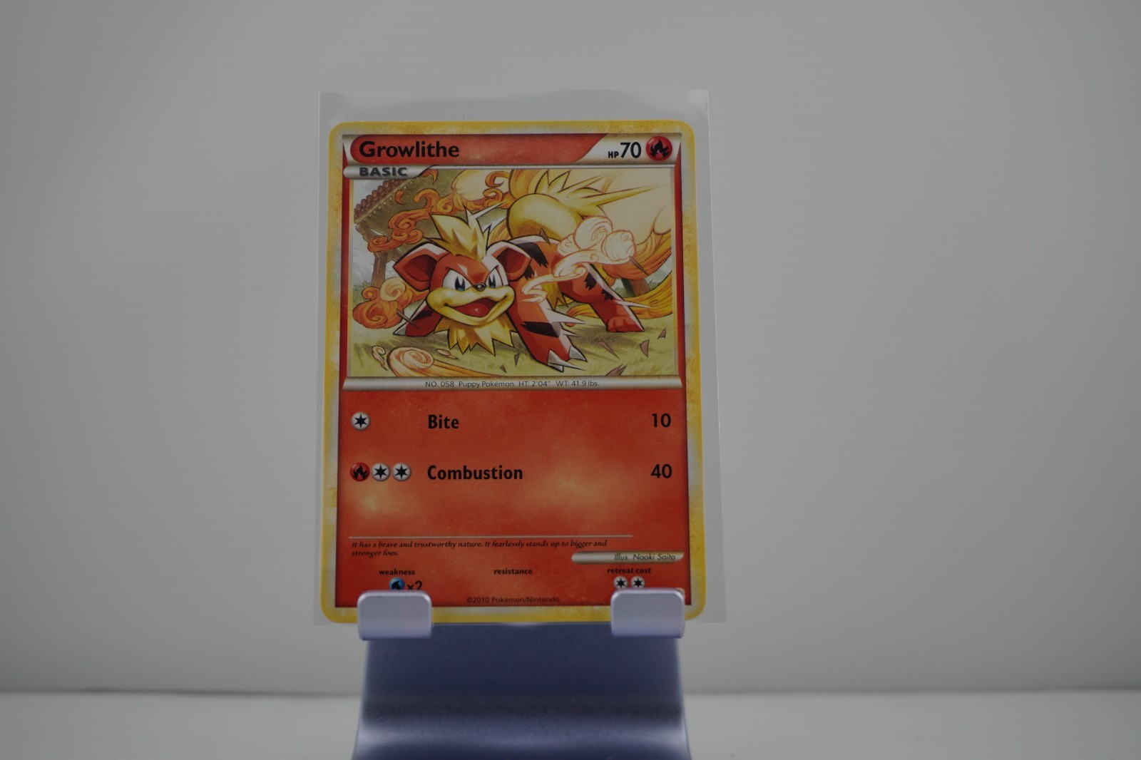 Pokemon TCG NM Growlithe 65/123 Heartgold & Soulsilver Regular