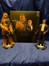 Hot Toys Star Wars  Force Awakens Han Solo and Chewbacca 1 6 Figure Set MMS376
