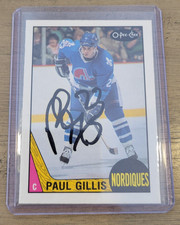 PAUL GILLIS SIGNED 1987-88 O-PEE-CHEE OPC HOCKEY CARD #247 TTM AUTOGRAPH AUTO