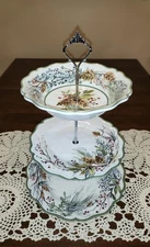 Winter Forest Three Tiered Tray; Christmas Cake Stand; Cupcake Tray 