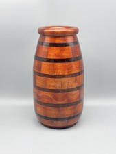 Handmade Wood Segmented Vase Multiple Species 11  Tall Norb Wewers 2010